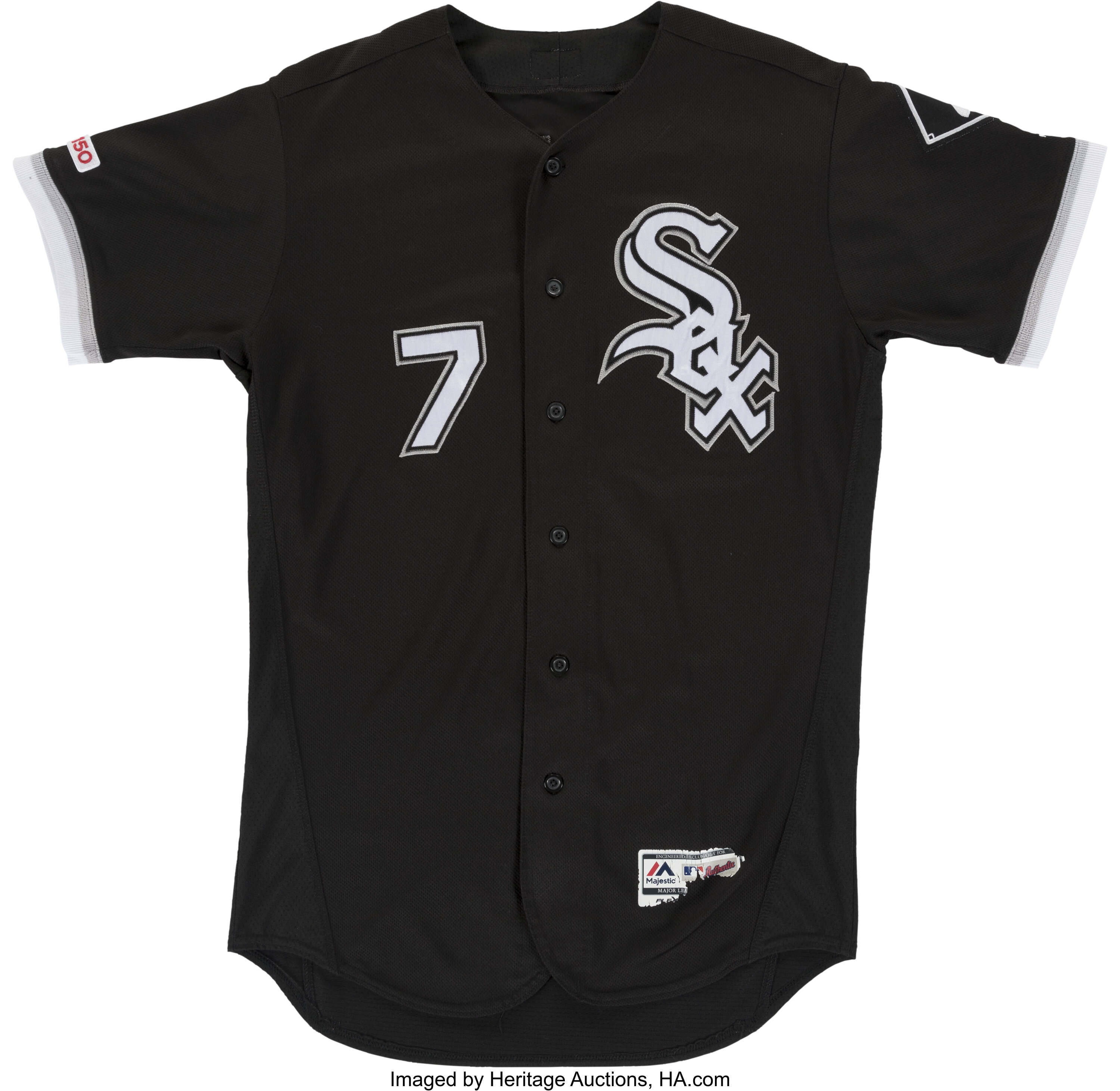 Tim Anderson 2019 Game-Used Black Alternate Jersey - Size 42