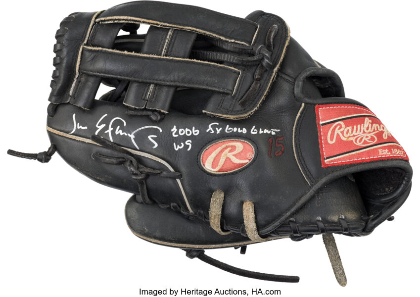 2006 Jim Edmonds Game Used & Signed Fielder's Glove - World Series