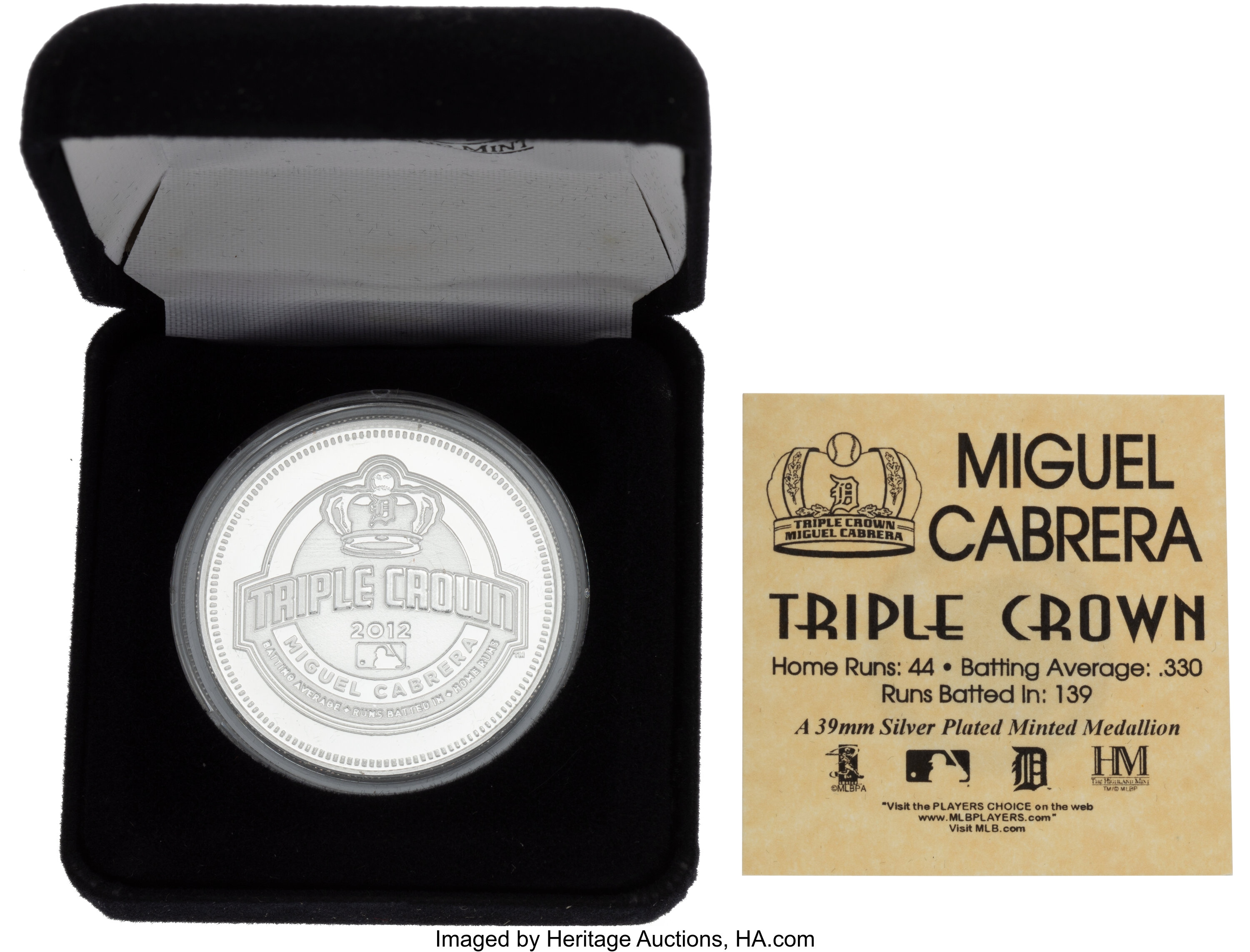 Lot Detail - Miguel Cabrera 2012 TRIPLE CROWN Game Used & Signed