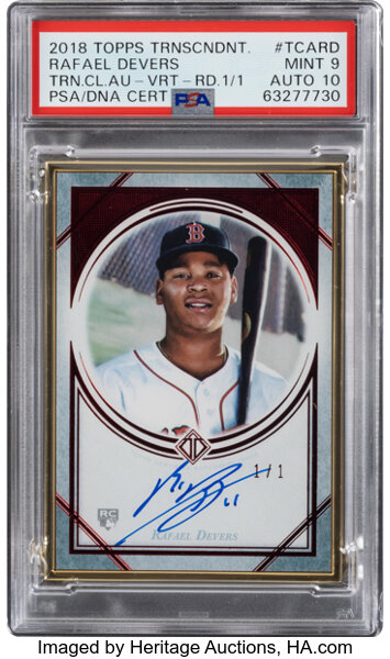 2018 Topps Transcendent Rafael Devers (Transcendent Collection