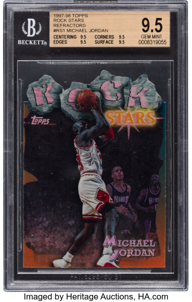 1997 Topps Rock Stars Michael Jordan (Refractor) #RS1 BGS Gem Mint