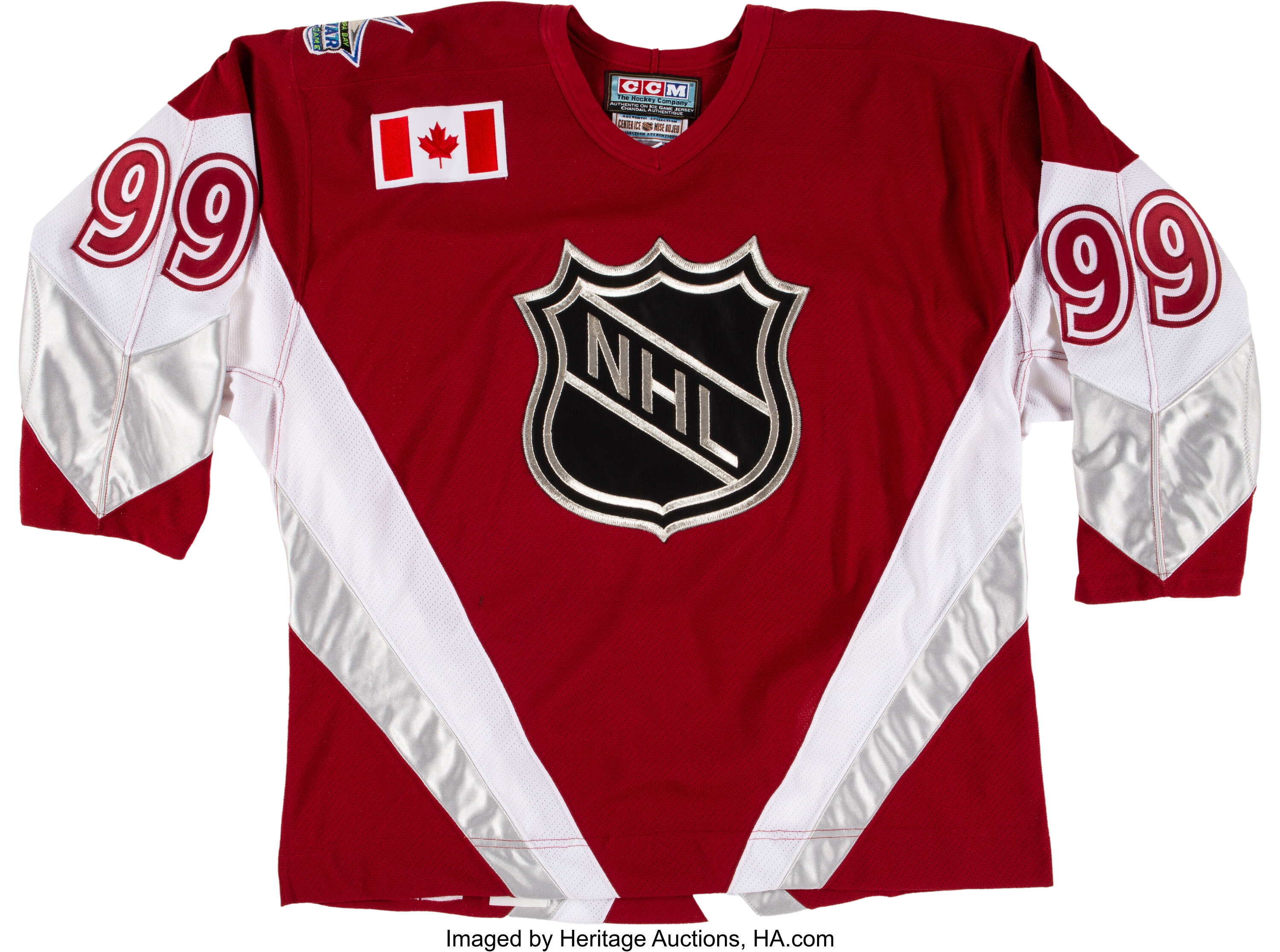 1999 Wayne Gretzky Signed UDA NHL All Star Game Jersey. Hockey, Lot  #60129