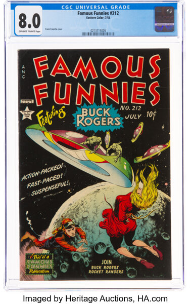 Golden Age (1938-1955):Science Fiction, Famous Funnies #212 (Eastern Color, 1954) CGC VF 8.0 Off-white to white pages....