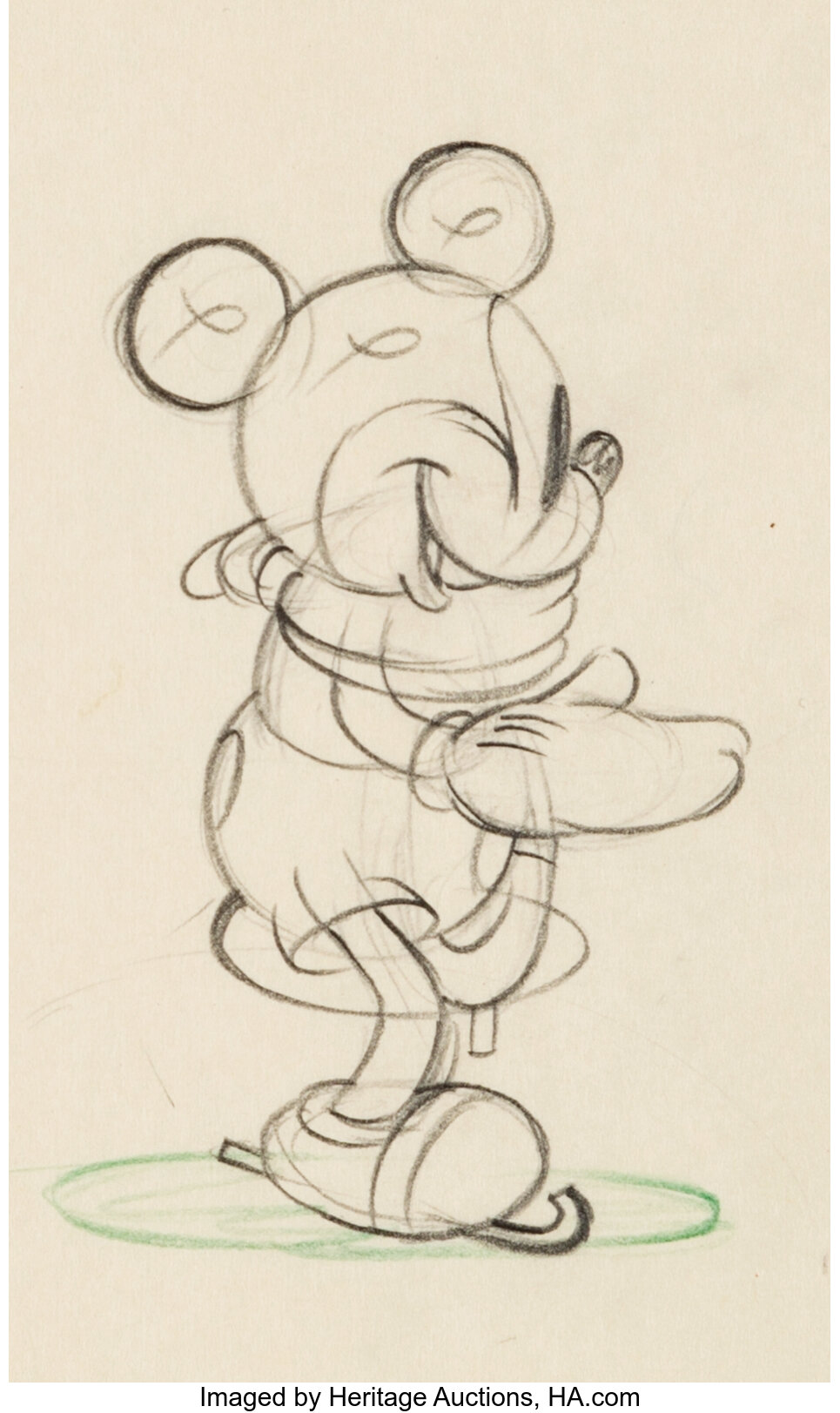 On Ice Mickey Mouse Animation Drawing (Walt Disney, 1935).... | Lot ...