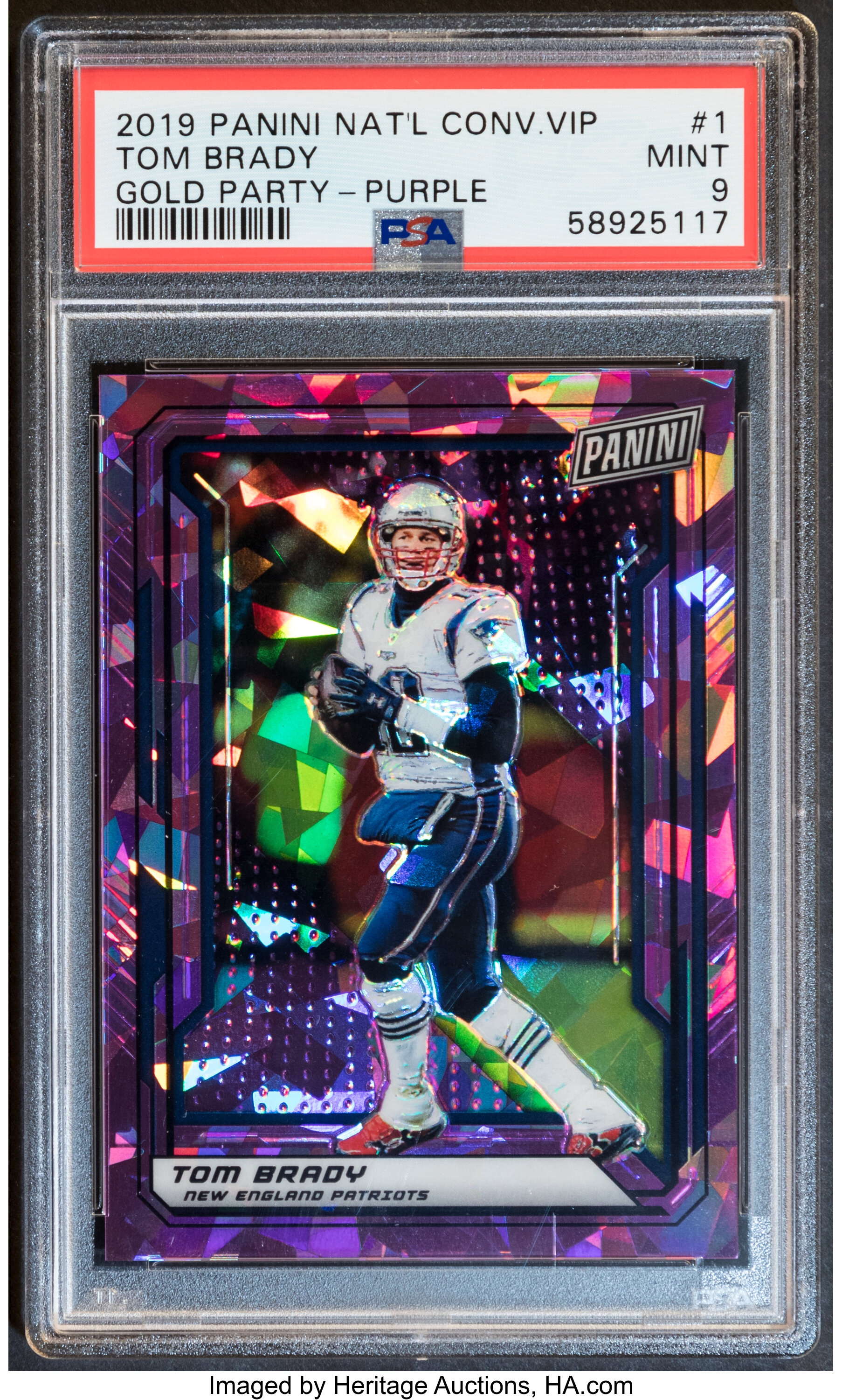 2019 Panini National Convention VIP Tom Brady (Gold Party Purple