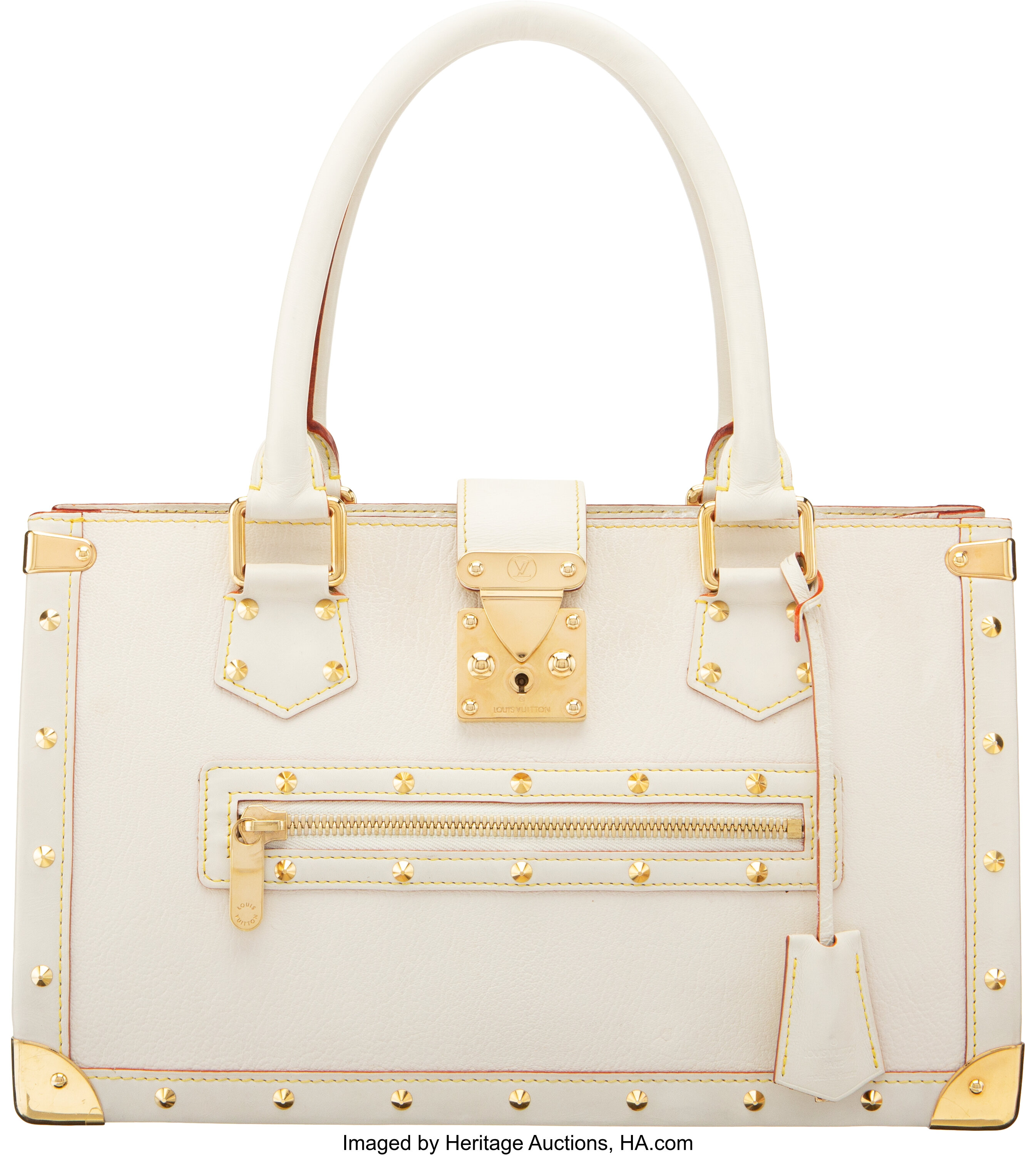 Louis Vuitton White Suhali Leather Le Fableaux Bag . Condition: 4 ...