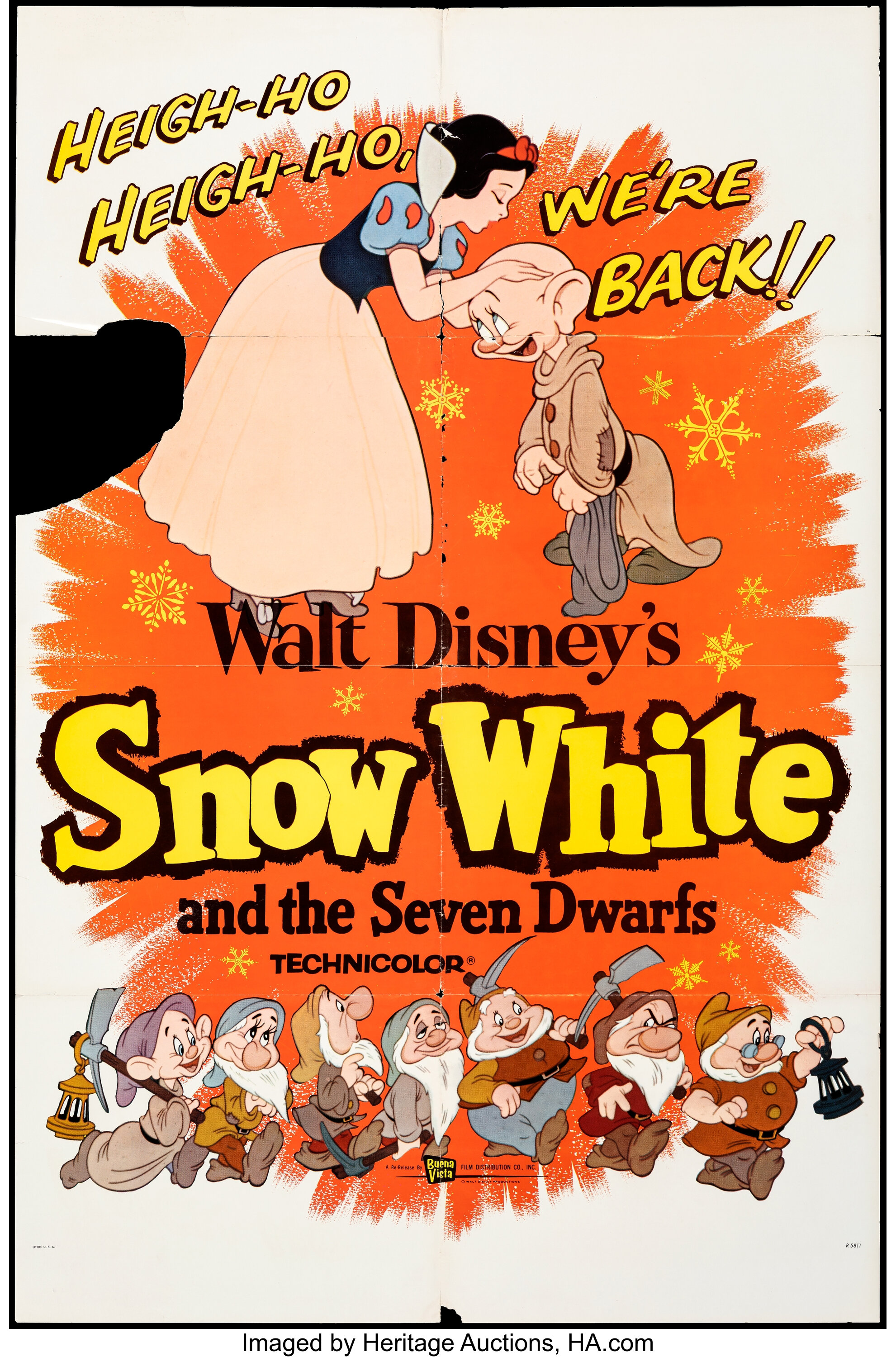 Snow White and the Seven Dwarfs & Other Lot (Buena Vista, R-1958 ...