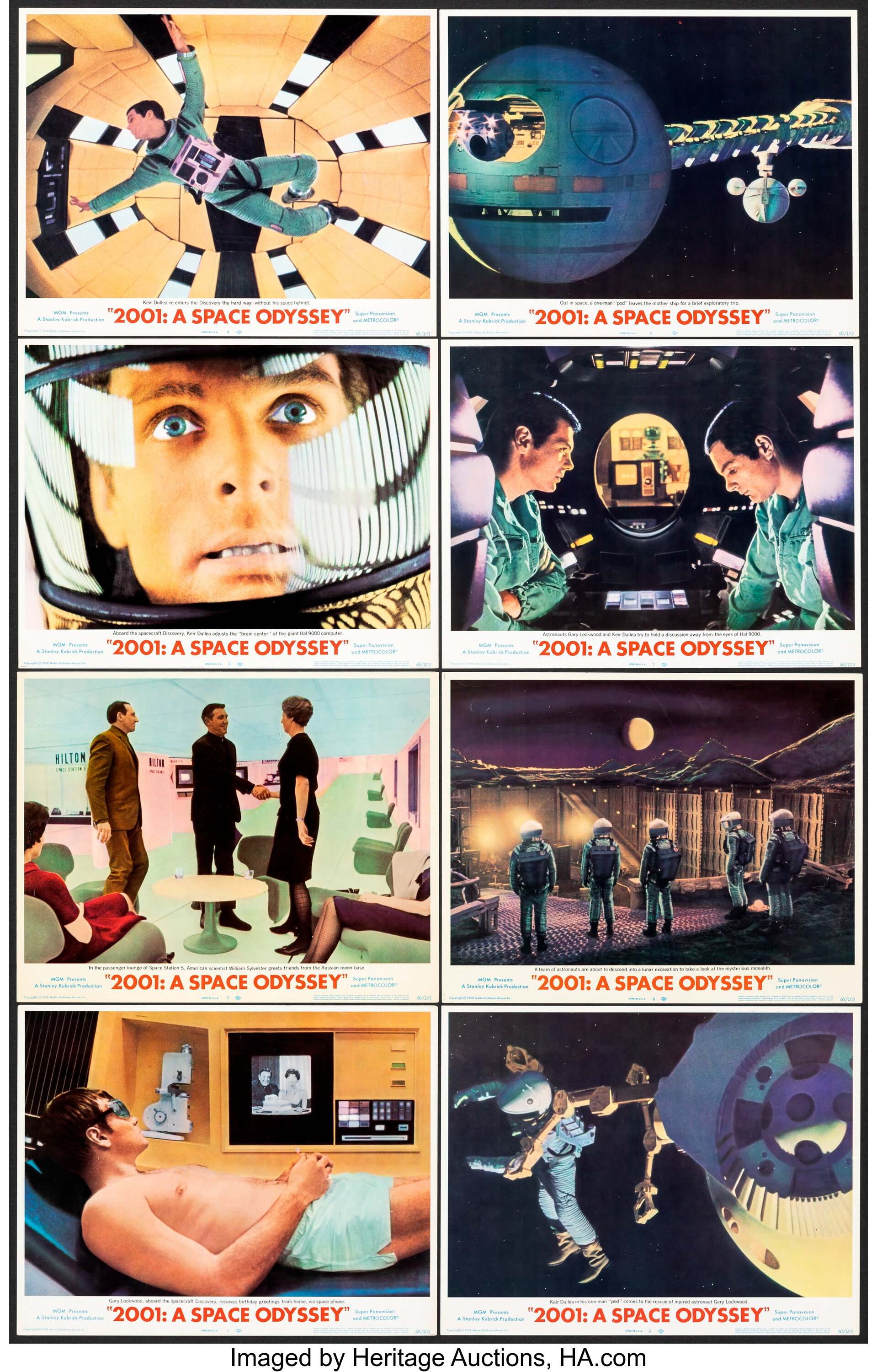 2001 A Space Odyssey Mgm 1968 Very Fine Lobby Card Set Of 8 Lot 51003 Heritage Auctions 5769