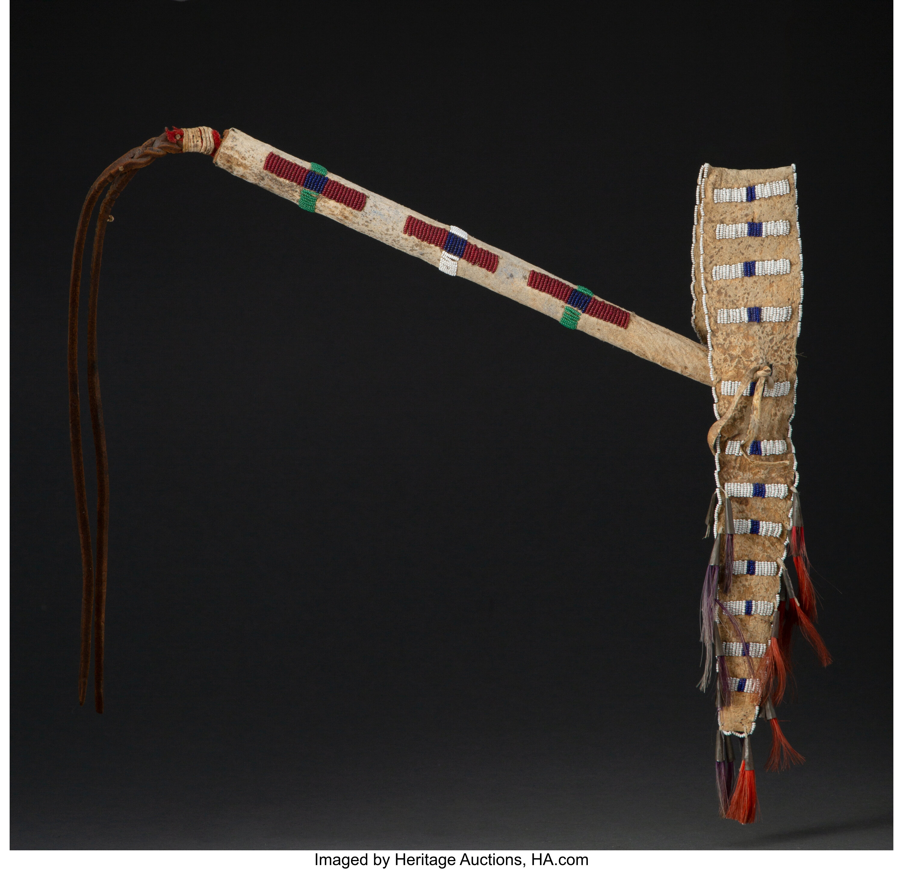 An Arapaho Quirt... American Indian Art Pipes, Tools, and Weapons | Lot ...