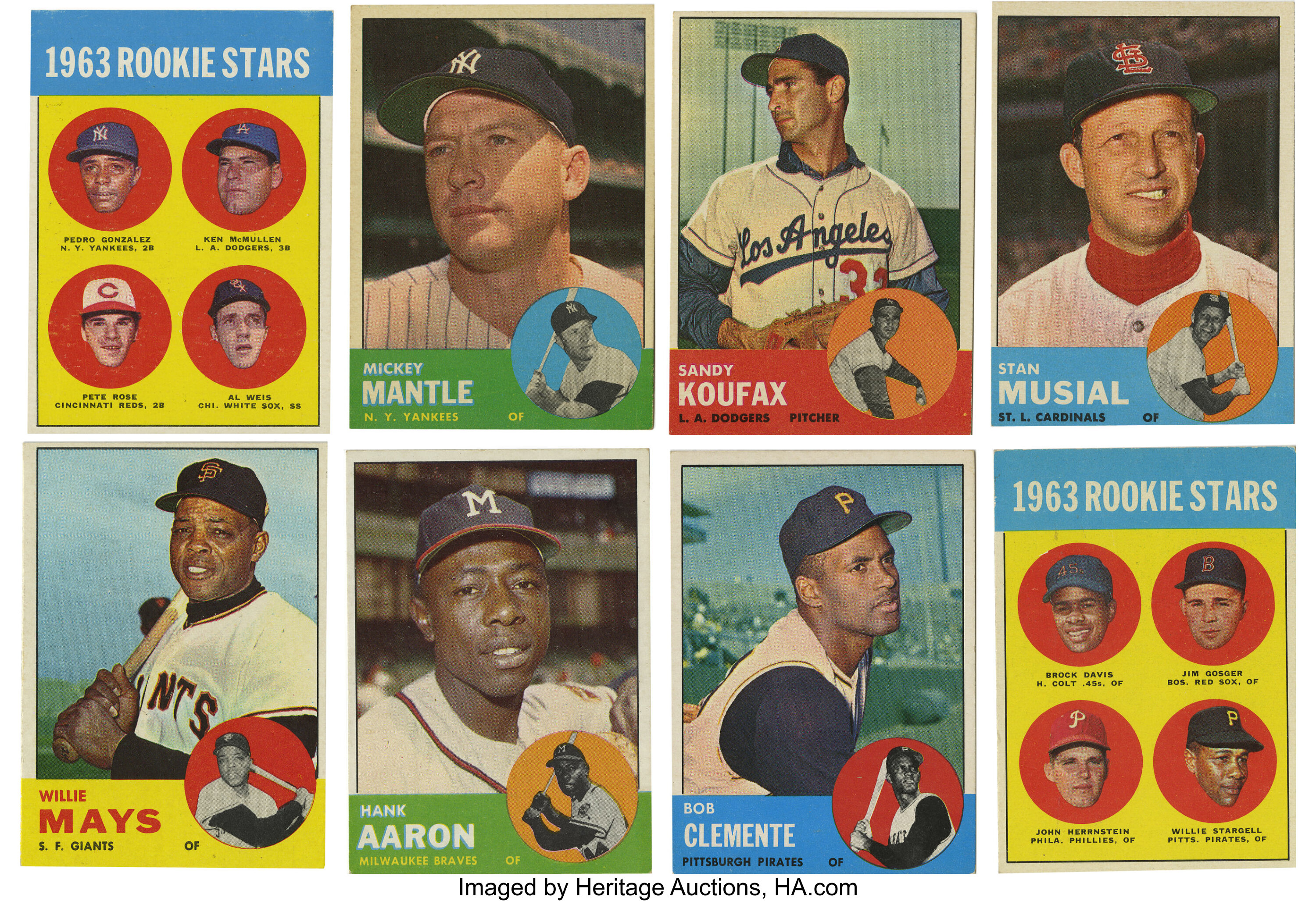 1963 Topps Baseball Complete Set (576) - Featuring Pete Rose
