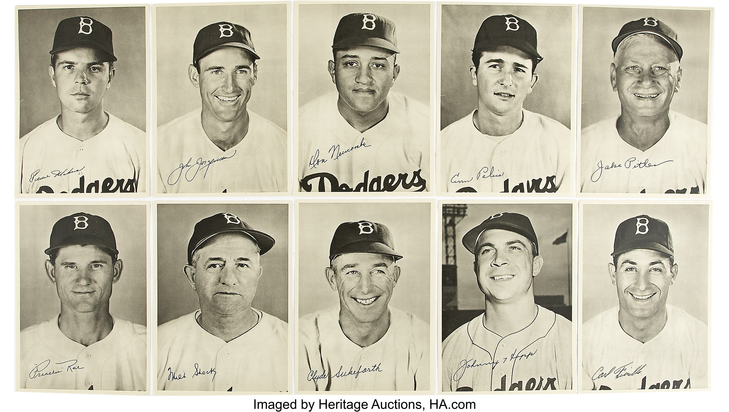 Matted 8x10 Photo- Brooklyn Dodgers Lineup