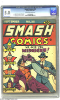 The debut of Jack Cole's Midnight in Smash Comics #18, Up for Auction