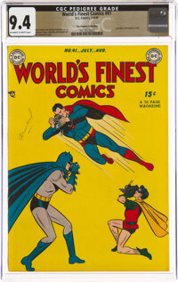World's Finest Comics #41 The Promise Collection Pedigree (DC, 1949) CGC NM 9.4 Off-white to white pages