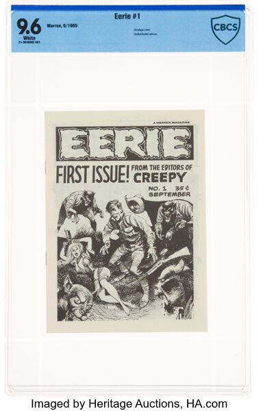 Magazines:Horror, Eerie #1 First Printing (Warren, 1965) CBCS NM+ 9.6 White pages....