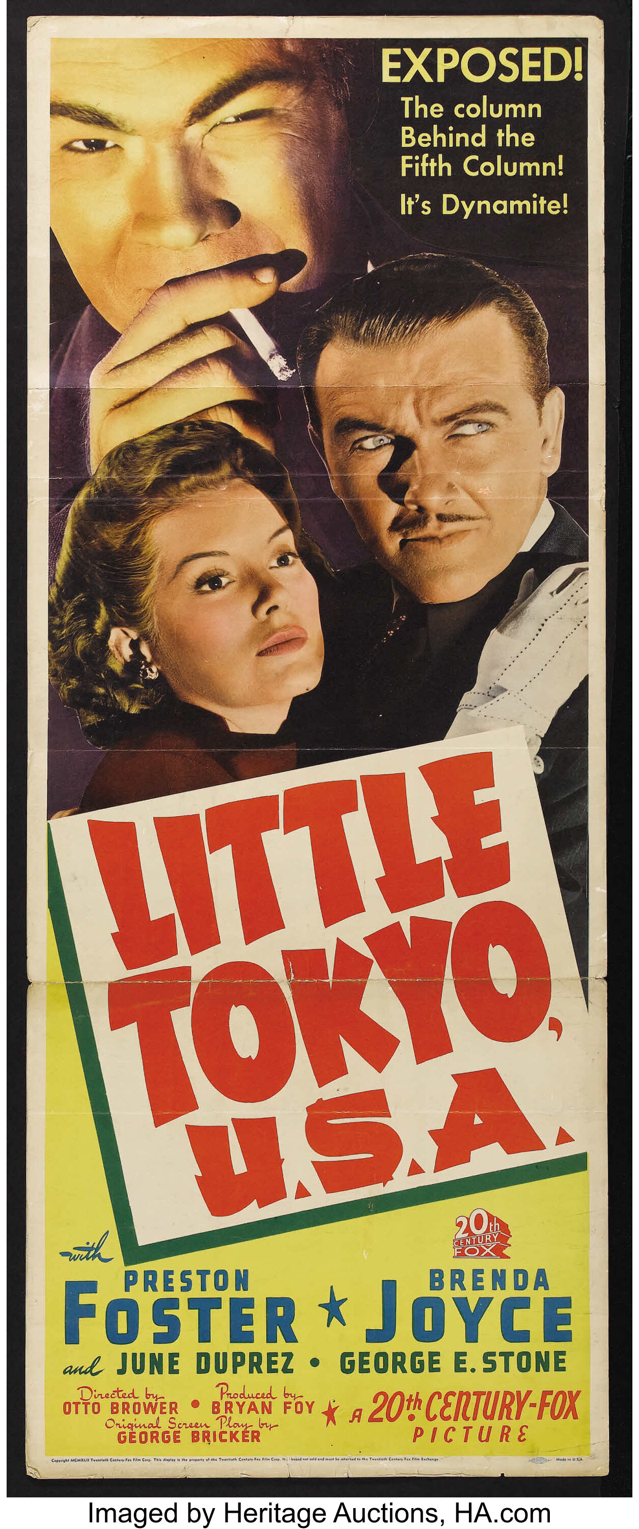 Little Tokyo U S A th Century Fox 1942 Insert 14 X 36 Lot Heritage Auctions