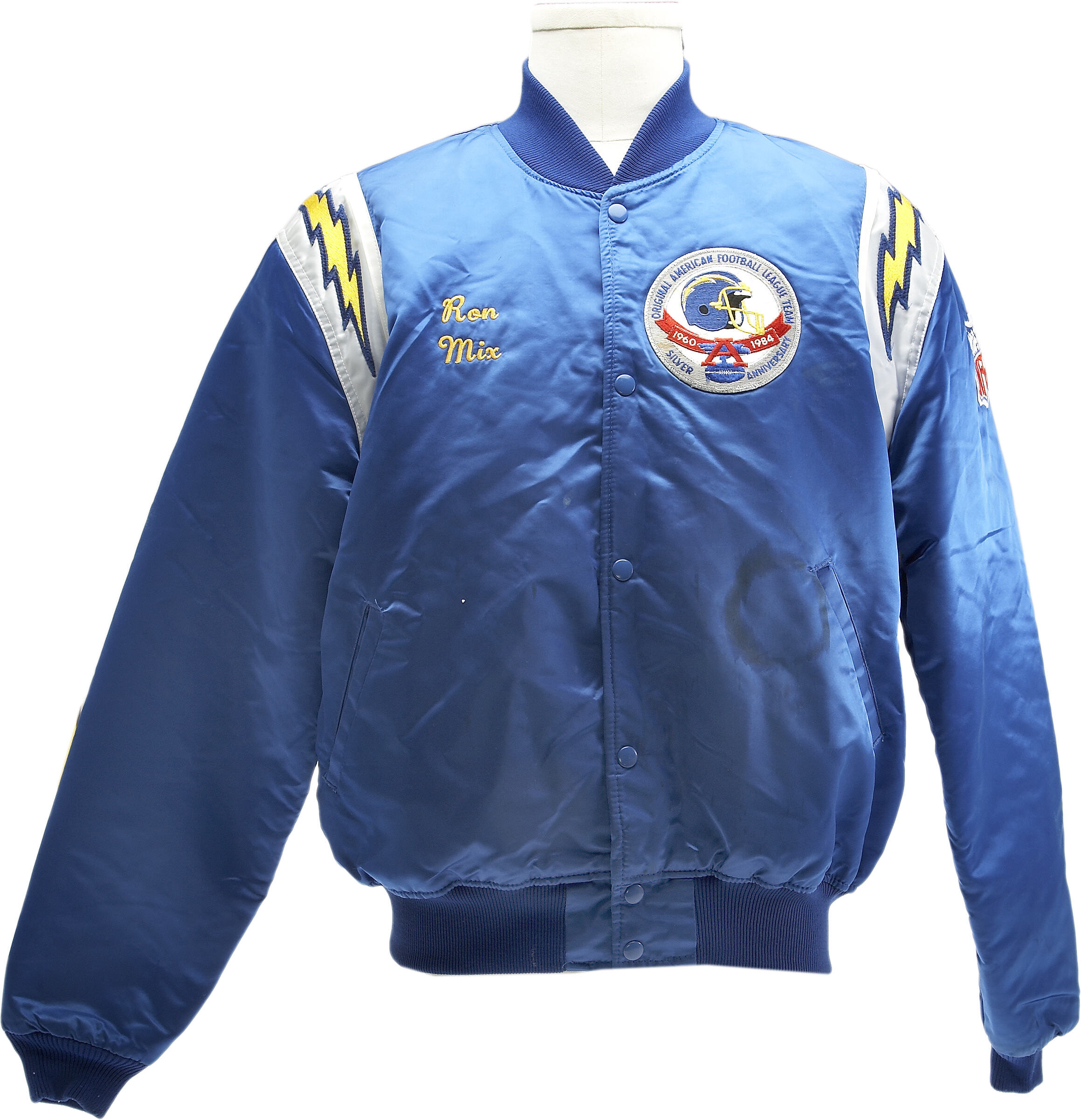 1984 San Diego Chargers 25th Anniversary Personal Jacket of Ron, Lot  #41180