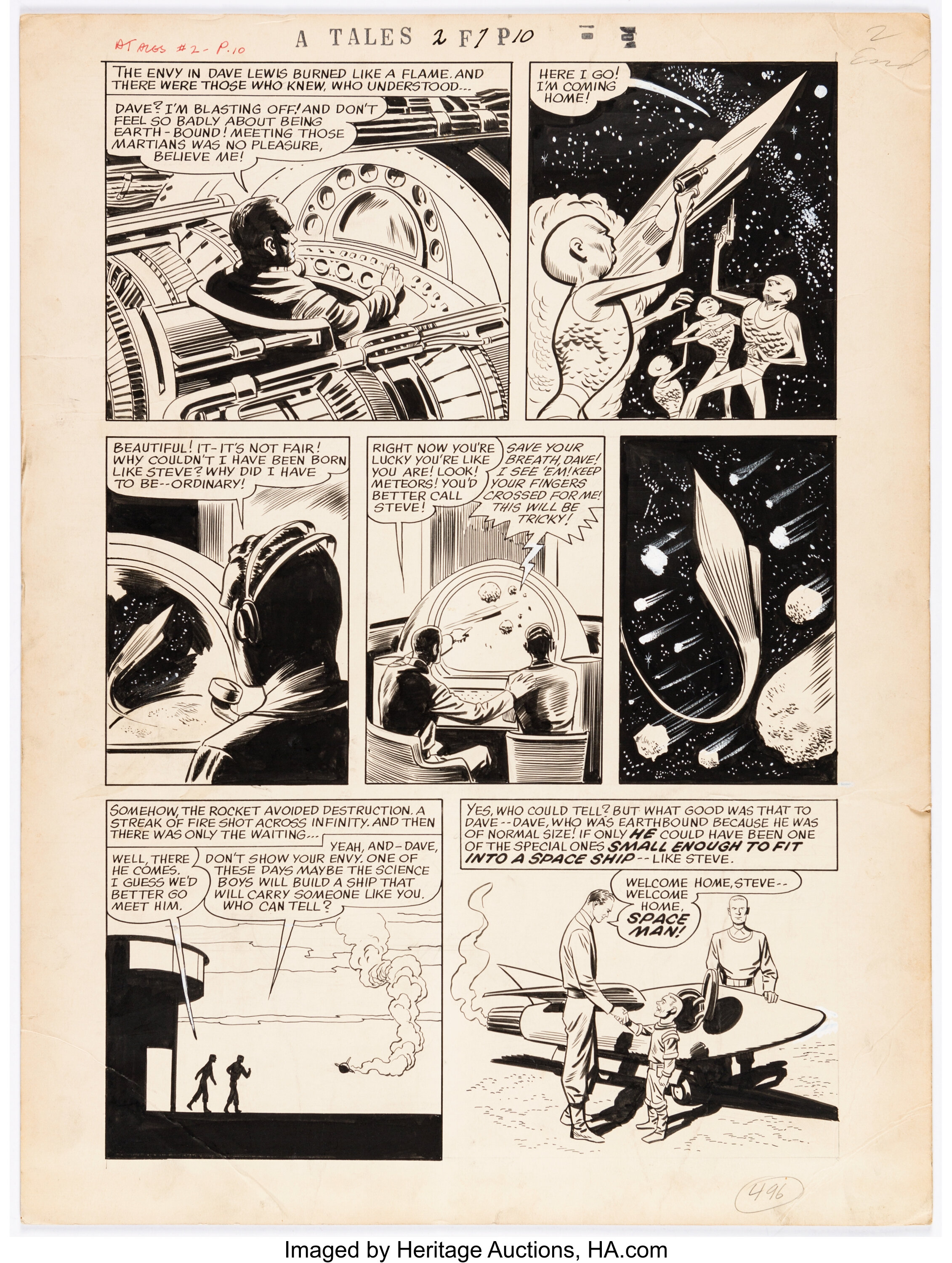 Marvin Stein Alarming Tales #2 Story Page 2 Original Art (Harvey | Lot ...