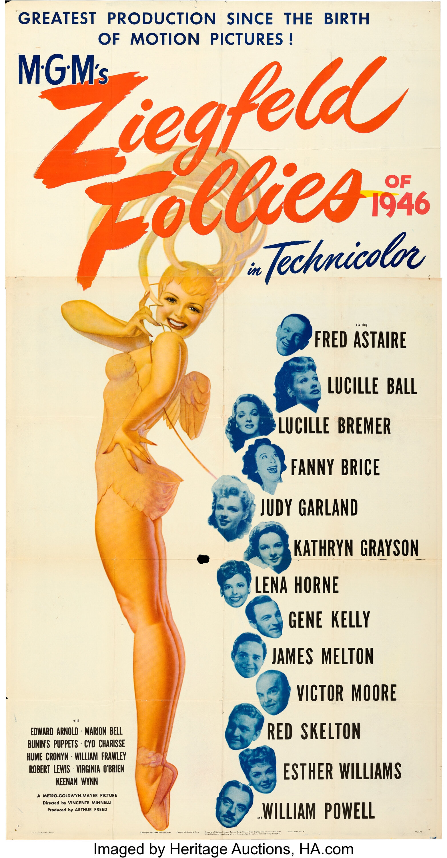 Ziegfeld Follies (MGM, 1945). Folded, Very Fine-. Three Sheet (41
