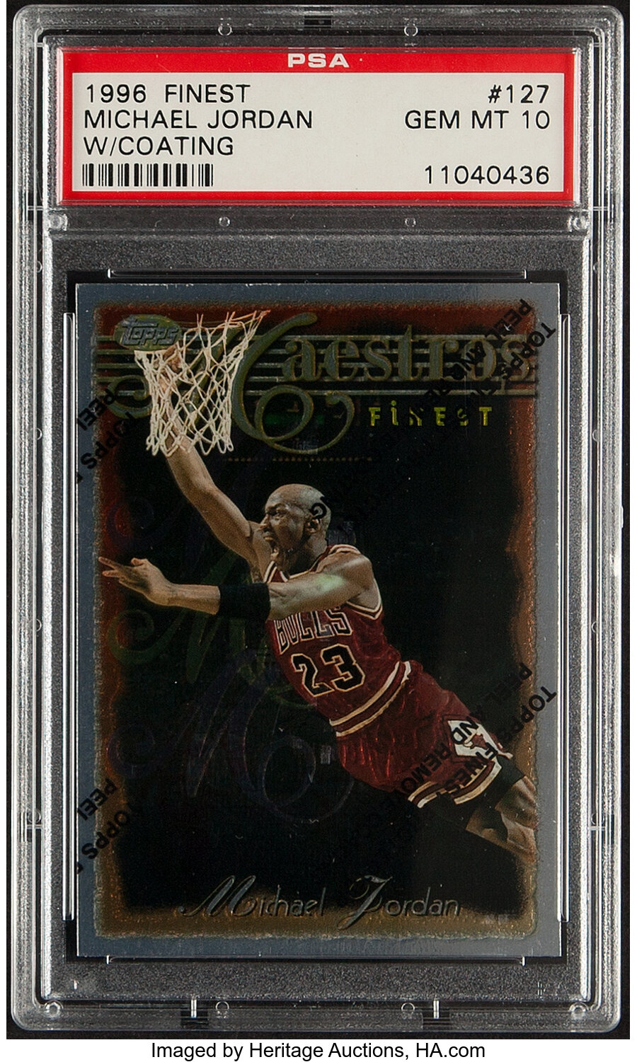 1996 Finest Michael Jordan (W/Coating) #127 PSA Gem Mint 10