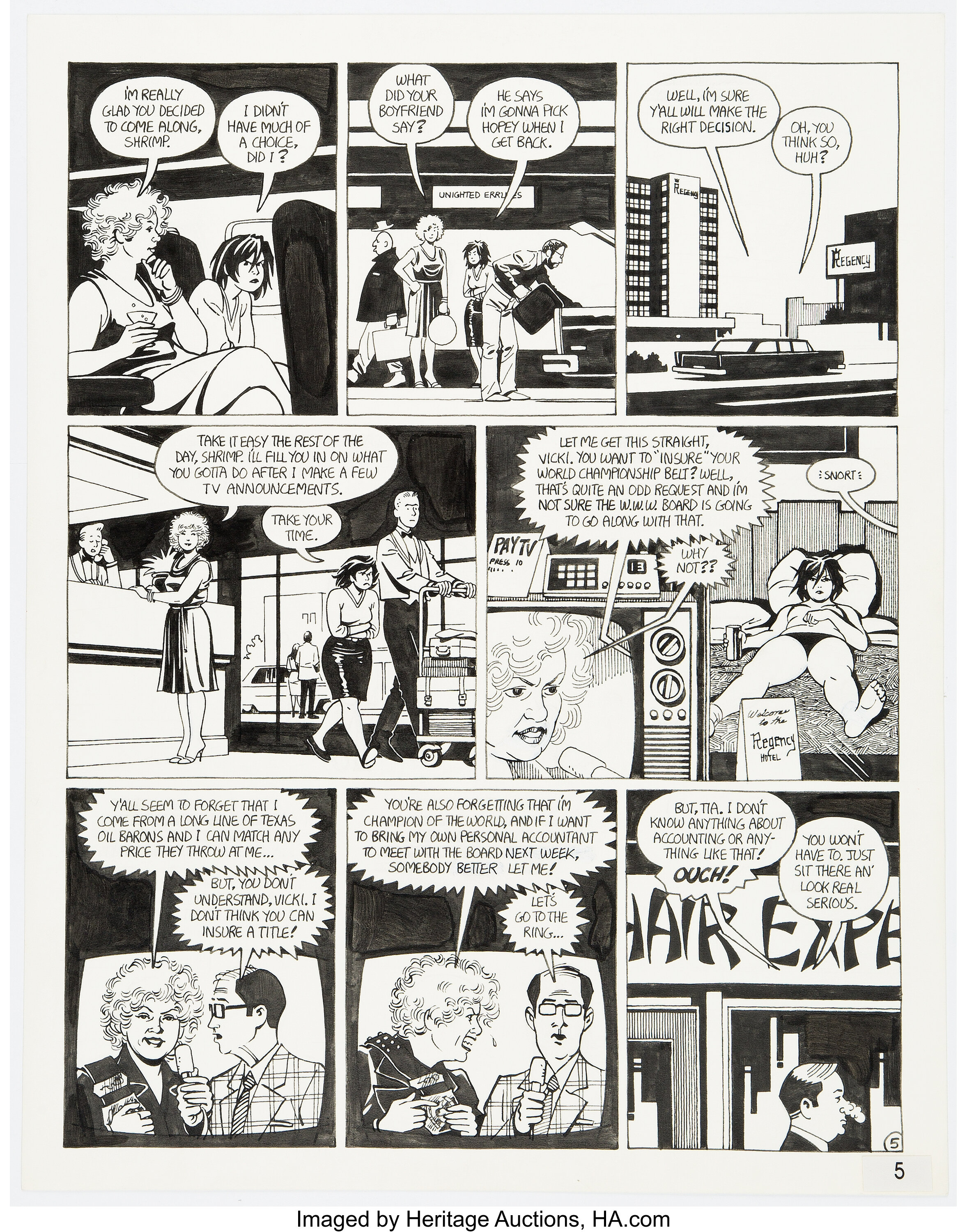 Jaime Hernandez Love And Rockets 26 Story Page 5 Maggie And Vicky Lot 48076 Heritage Auctions 