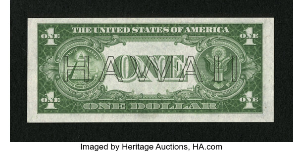 1935A $1 Silver Certificate Hawaii World War II