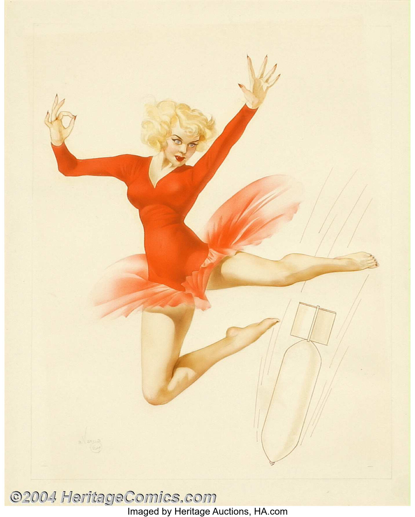 Alberto Vargas (18961982) Original Pinup Art (1944).. Bombs Away