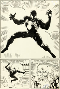 Mike Zeck and Others Marvel Super-Heroes Secret Wars #8 Story Page 25 Black Costume/Venom Original Art (Marvel, 1984)