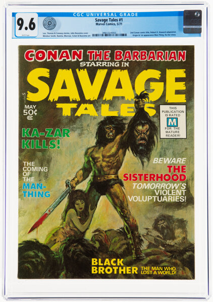 Magazines:Adventure, Savage Tales #1 (Marvel, 1971) CGC NM+ 9.6 White pages....