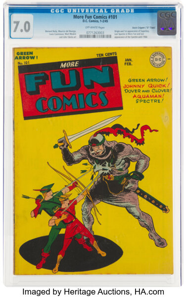 Golden Age (1938-1955):Superhero, More Fun Comics #101 Davis Crippen ("D" Copy) Pedigree (DC, 1945) CGC FN/VF 7.0 Off-white pages....
