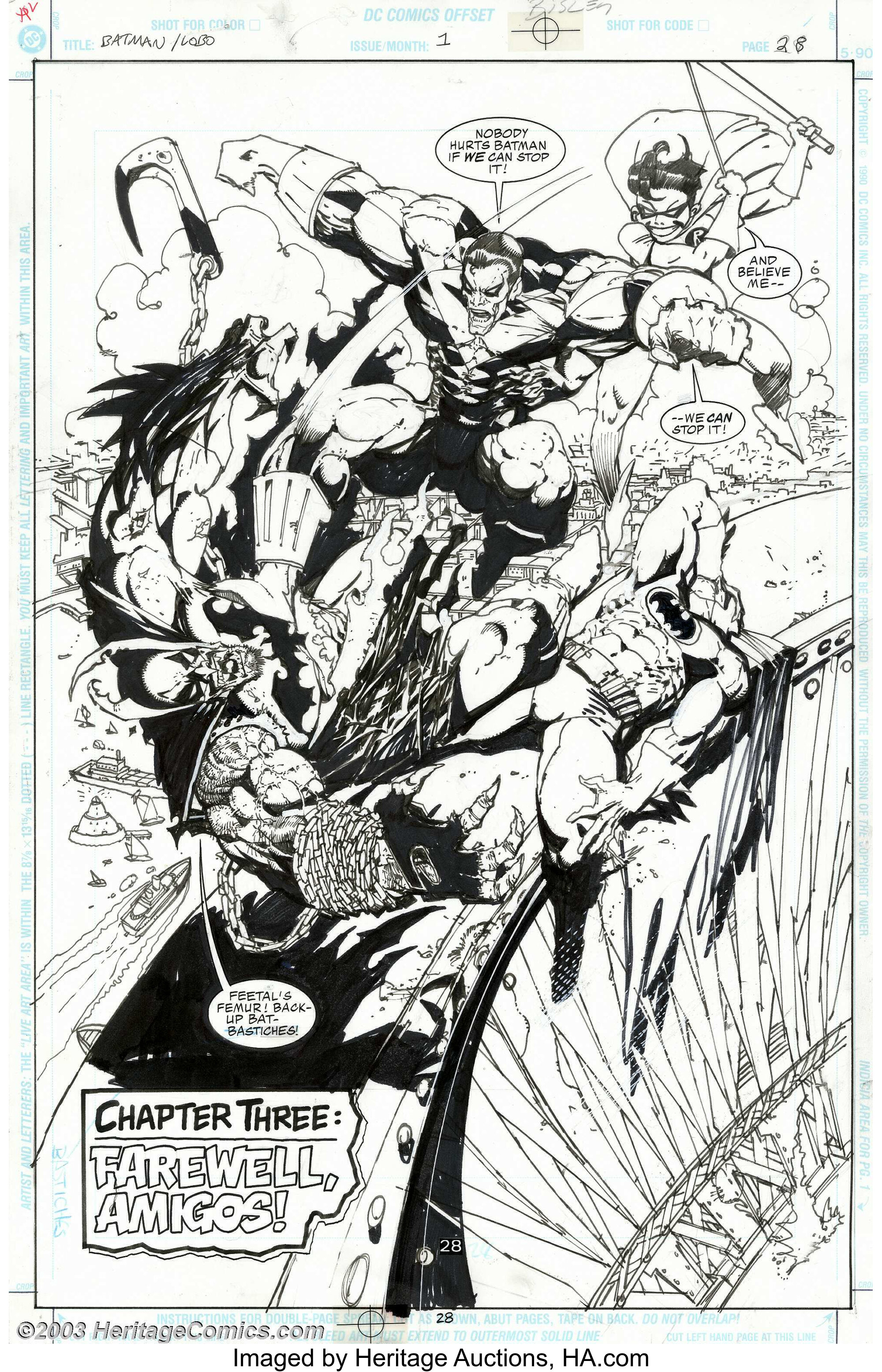 Simon Bisley - Original Art for Batman/Lobo, Chapter Two, pages | Lot #5096  | Heritage Auctions