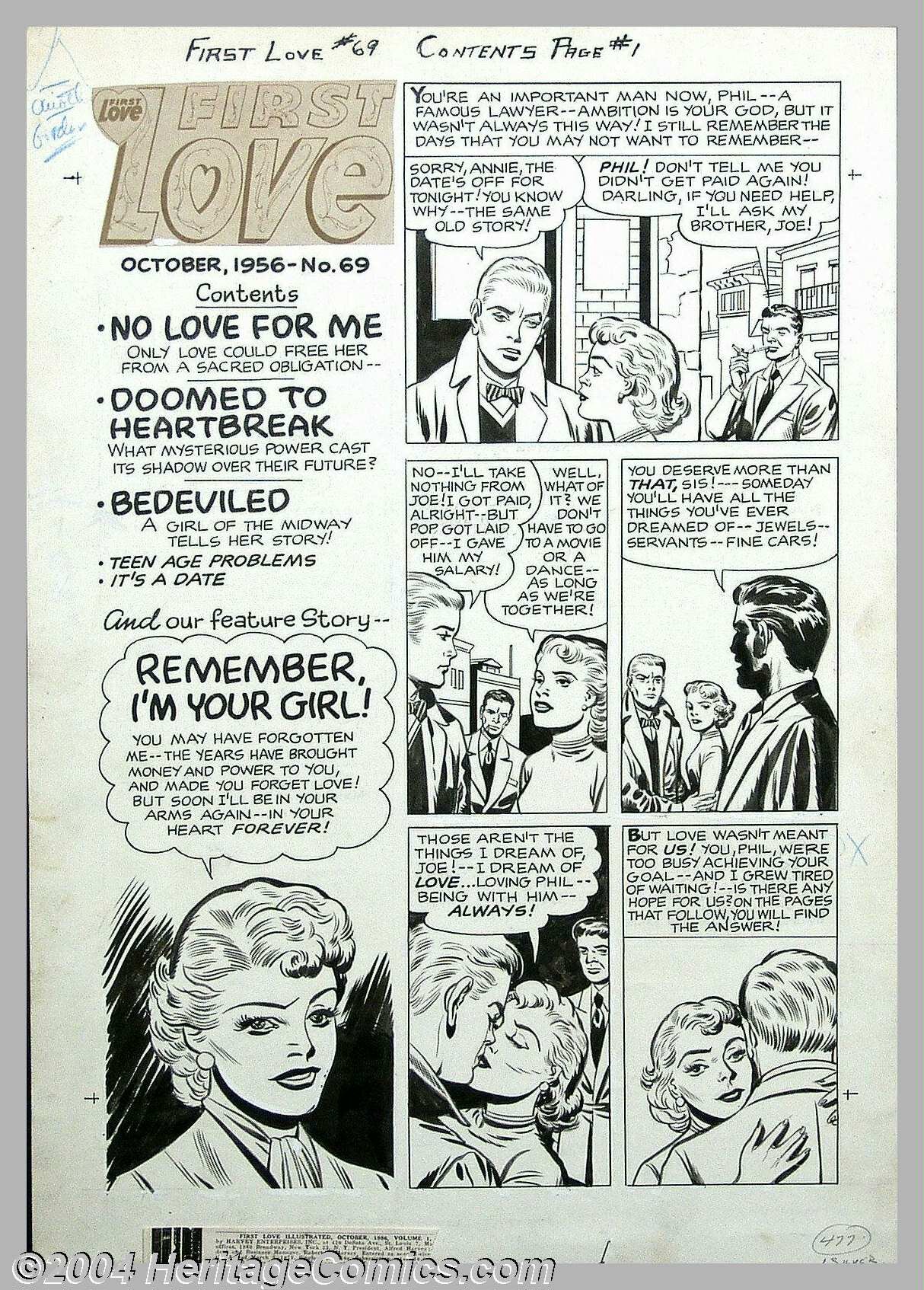 Bob Powell and John Prentice - Original Art for First Love #69, | Lot #4473  | Heritage Auctions
