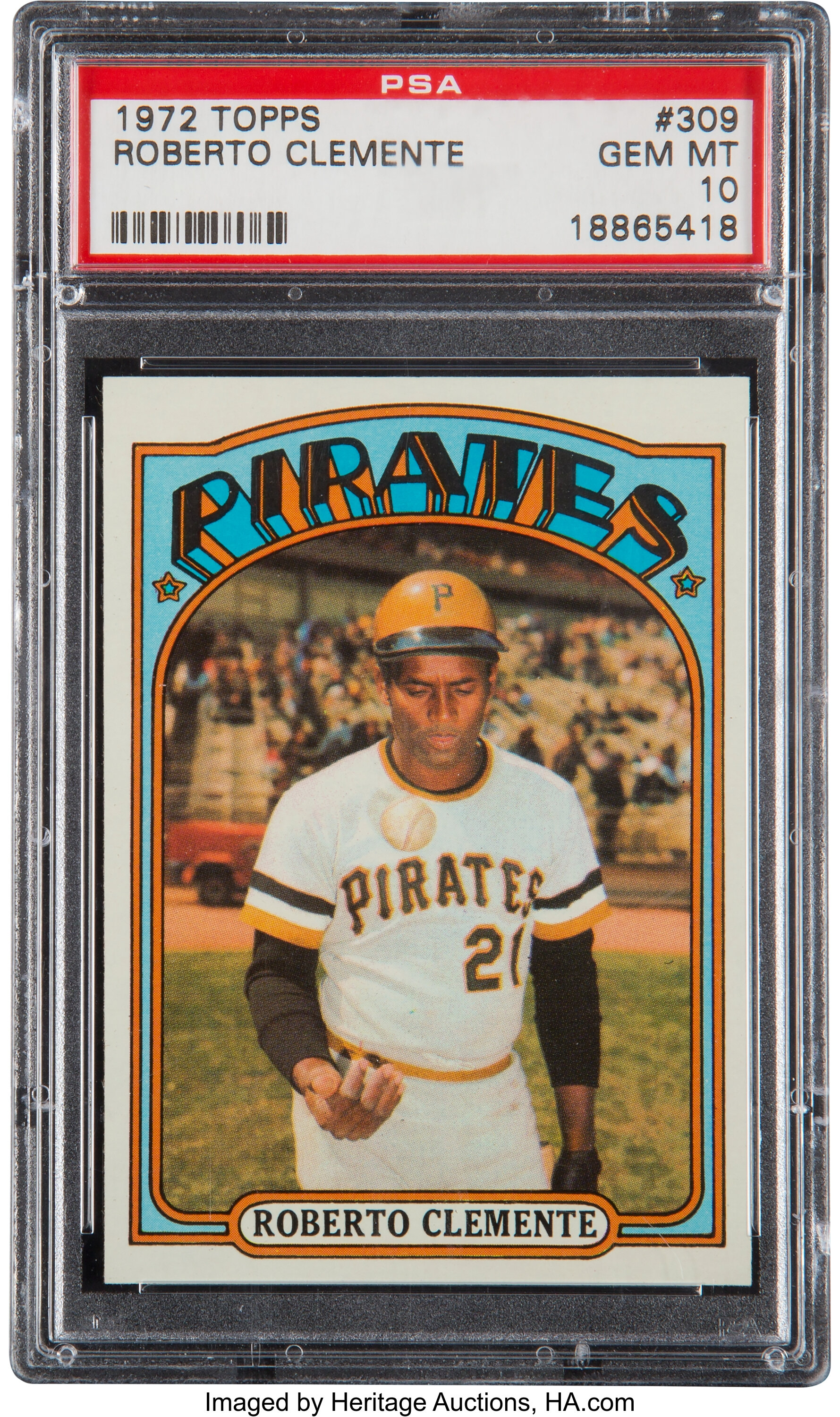 1972 Topps Roberto Clemente #309 PSA Gem Mint 10.... Baseball Cards ...