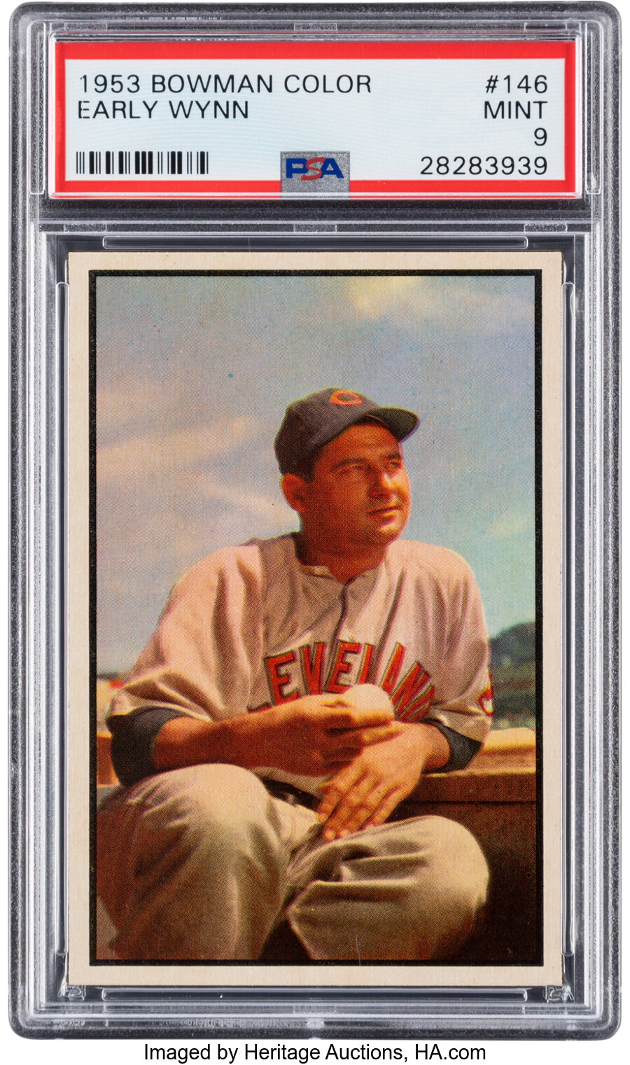 1953 Bowman Color Early Wynn #146 PSA Mint 9