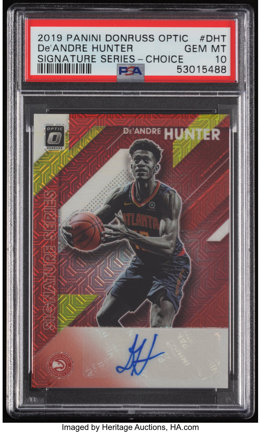 2019 Panini Donruss Optic De'Andre Hunter (Signature Series - Choice) #SS-DHT PSA Gem Mint 10