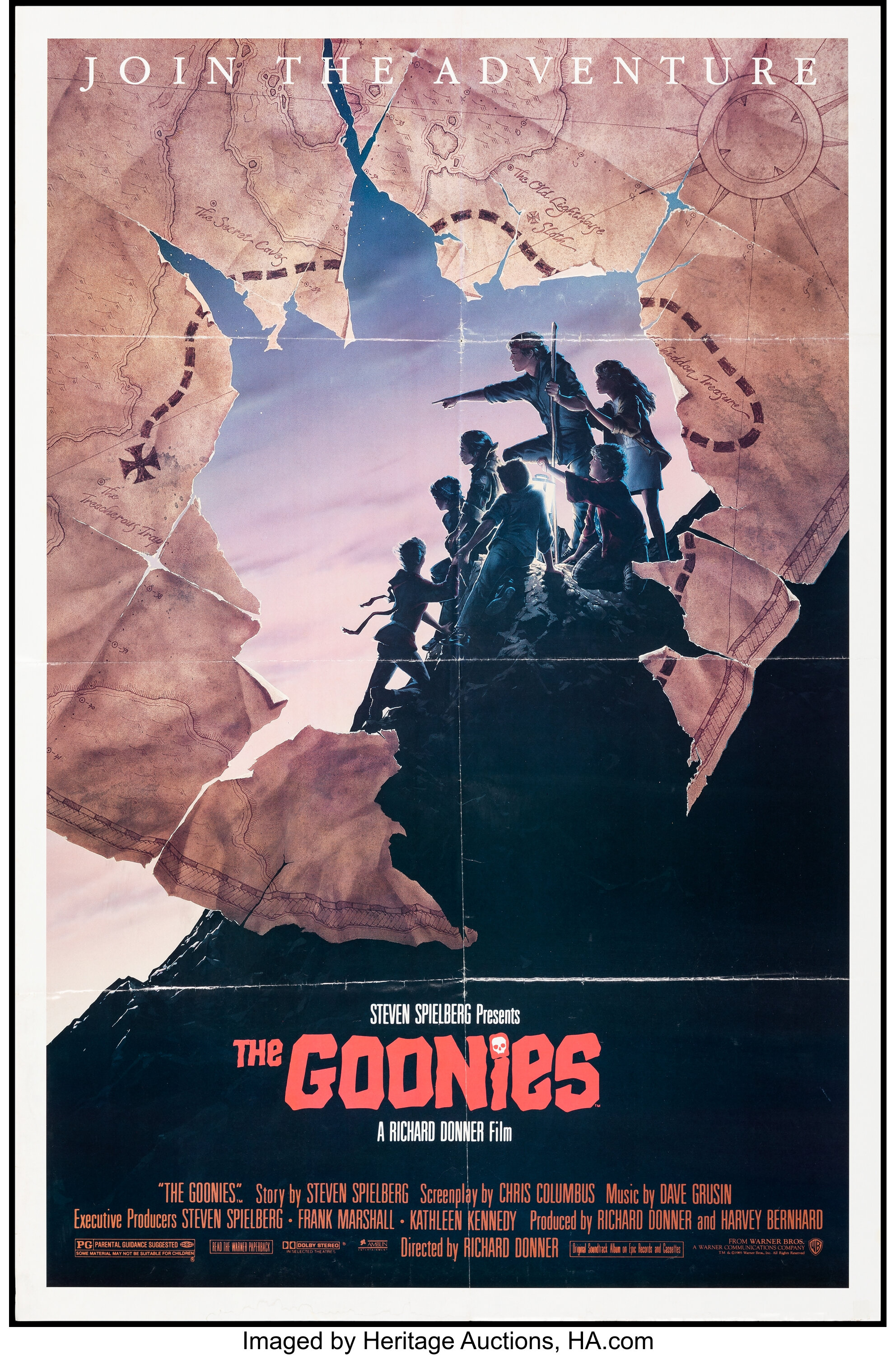 The Goonies (Warner Bros., 1985). Folded, Fine. One Sheet (27