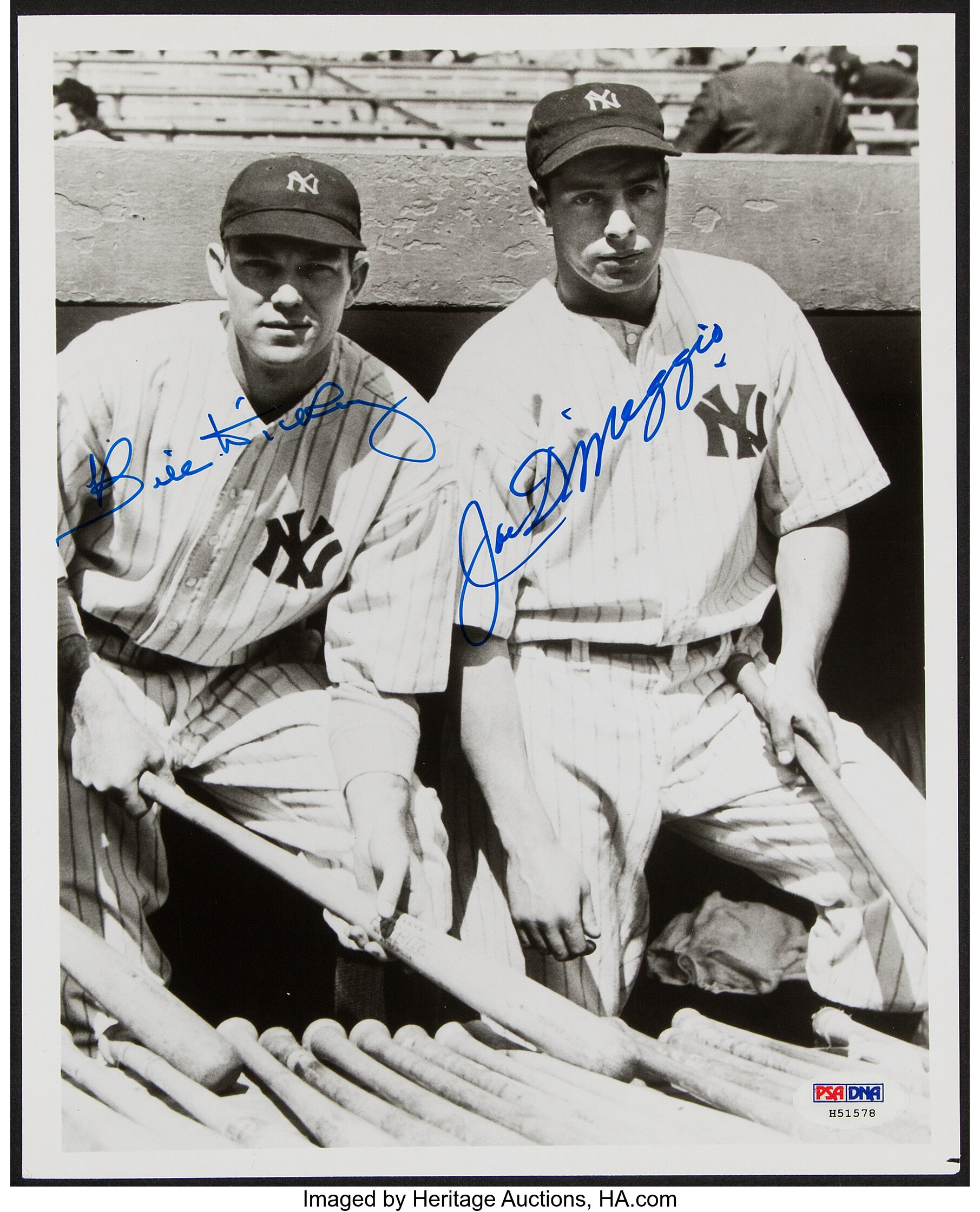 Joe DiMaggio & Bill Dickey Dual-Signed Photograph. ... Autographs | Lot ...