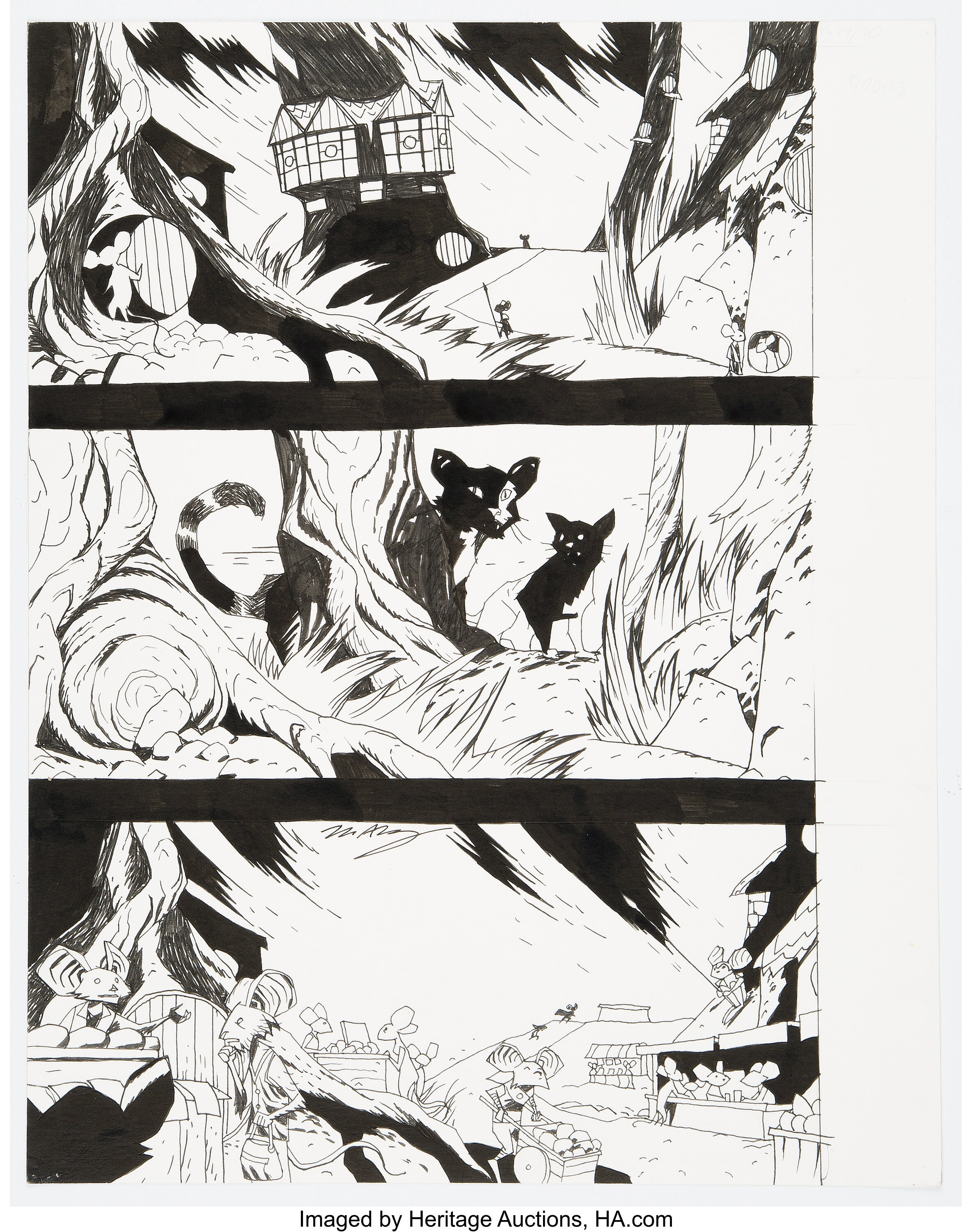 Michael Avon Oeming Mice Templar #1 Story Page 20 Original Art | Lot ...