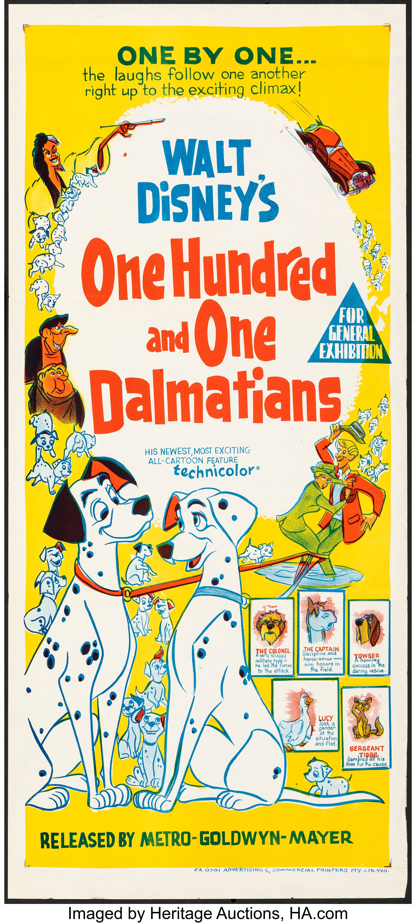 101 Dalmatians & Other Lot (MGM, 1961). Folded, Very Fine-. | Lot ...