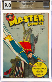 Master Comics #107 The Promise Collection Pedigree (Fawcett Publications, 1949) CGC VF/NM 9.0 Off-white to white pages...