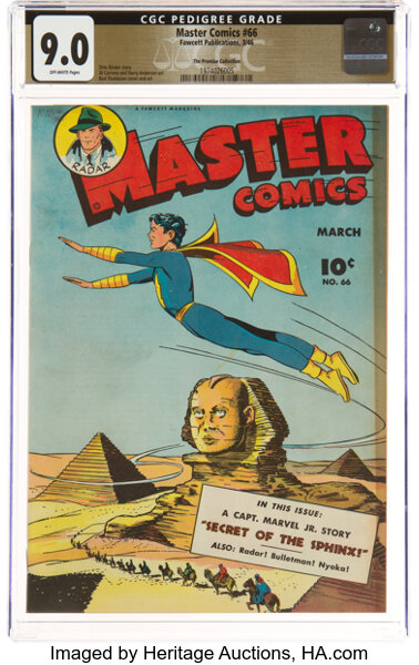 Golden Age (1938-1955):Superhero, Master Comics #66 The Promise Collection Pedigree (Fawcett Publications, 1946) CGC VF/NM 9.0 Off-white pages....