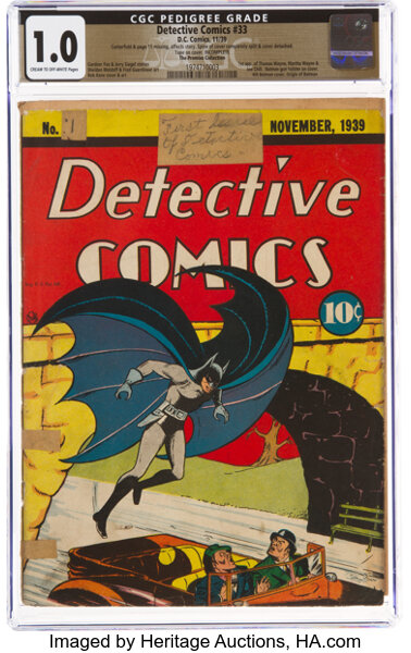 Golden Age (1938-1955):Superhero, Detective Comics #33 Incomplete - The Promise Collection P...