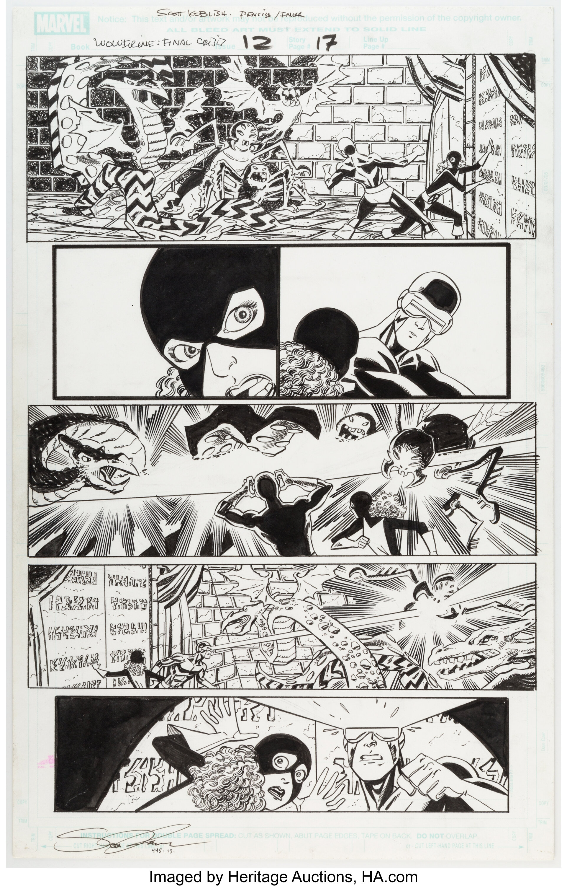 Scott Koblish Wolverine: First Class #12 Story Page 17 Original Art ...