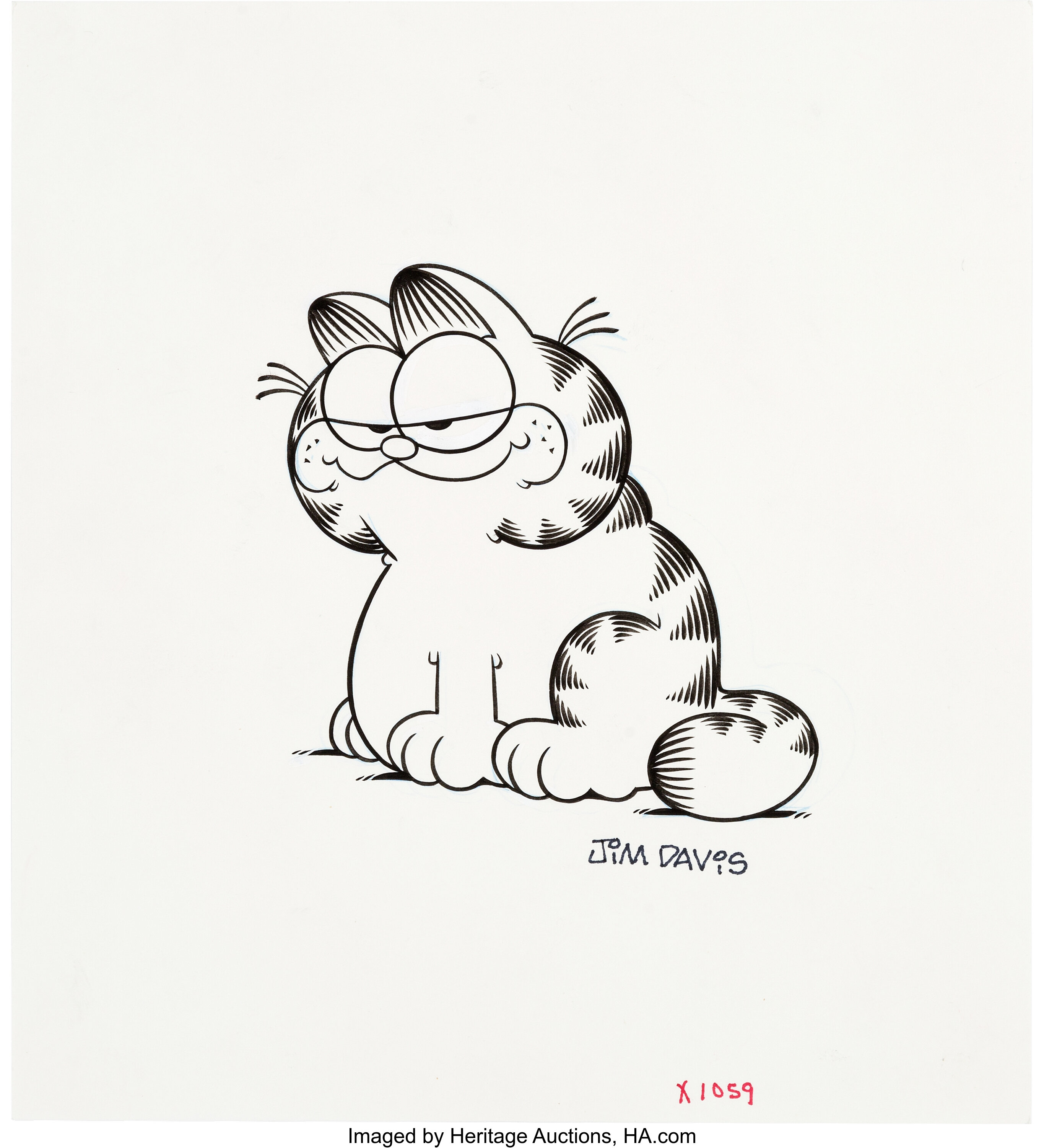 Jim Davis - Garfield Illustration Original Art (c.1980s).... | Lot ...