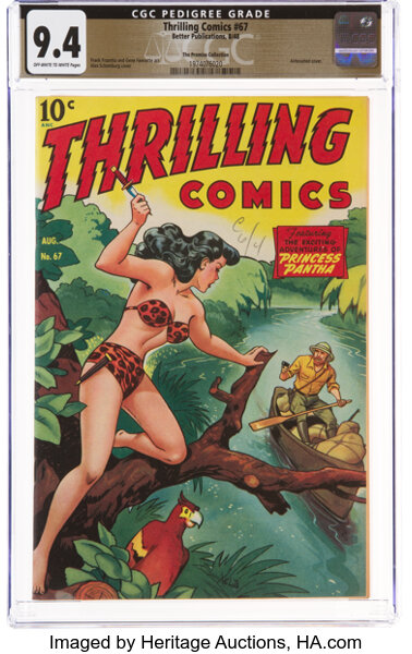 Golden Age (1938-1955):Adventure, Thrilling Comics #67 The Promise Collection Pedigree (Better Publications, 1948) CGC NM 9.4 Off-white to white pages....