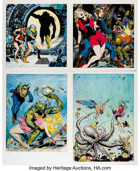 Memorabilia:Comic-Related, Frank Frazetta Famous Funnies Portfolio (Russ Cochran, 1975)....