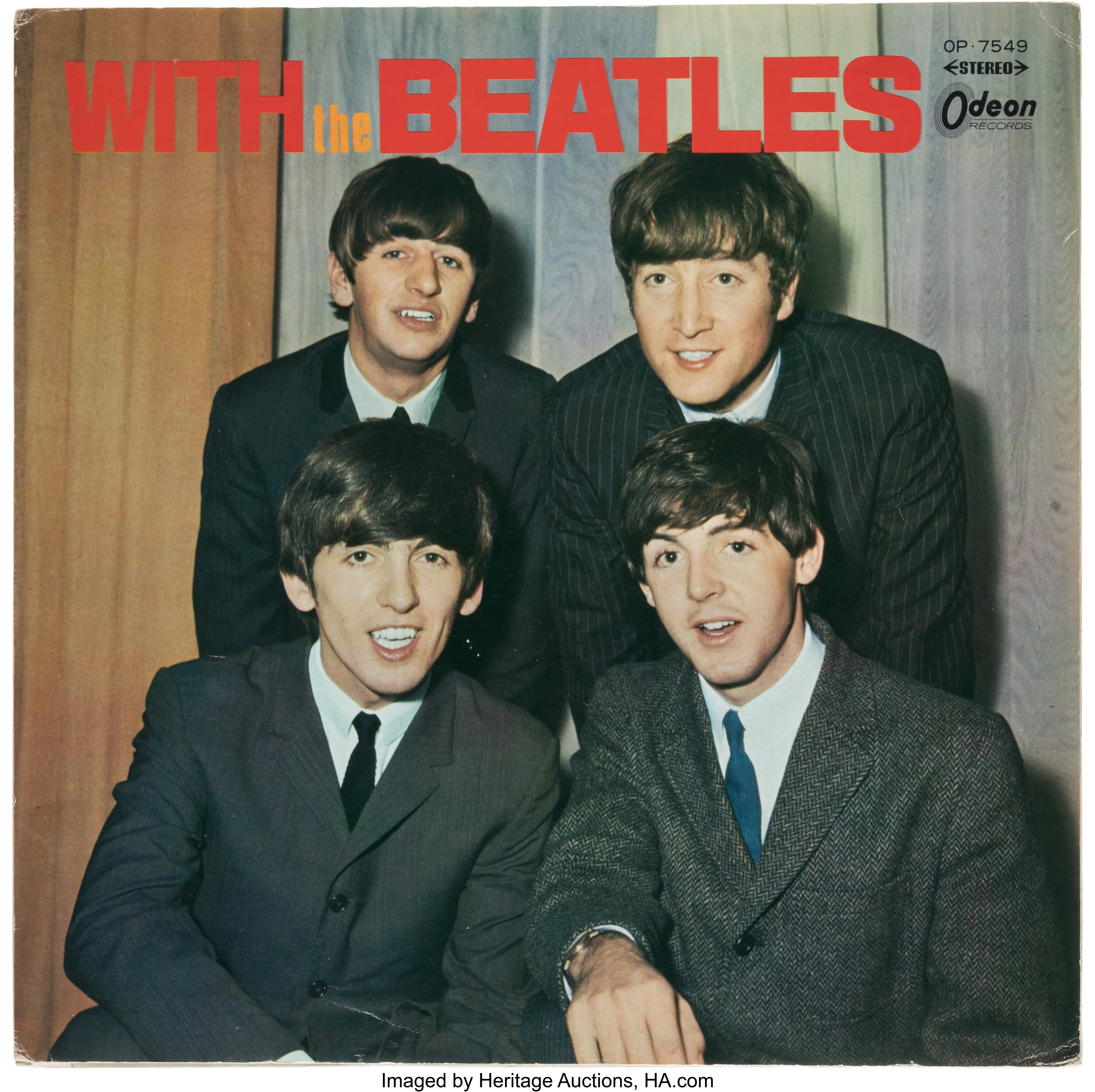 With the Beatles Dark Red Japanese Stereo White-label Promo Vinyl | Lot ...