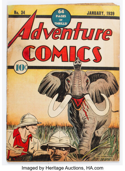 Golden Age (1938-1955):Adventure, Adventure Comics #34 (DC, 1939) Condition: Apparent GD/VG....