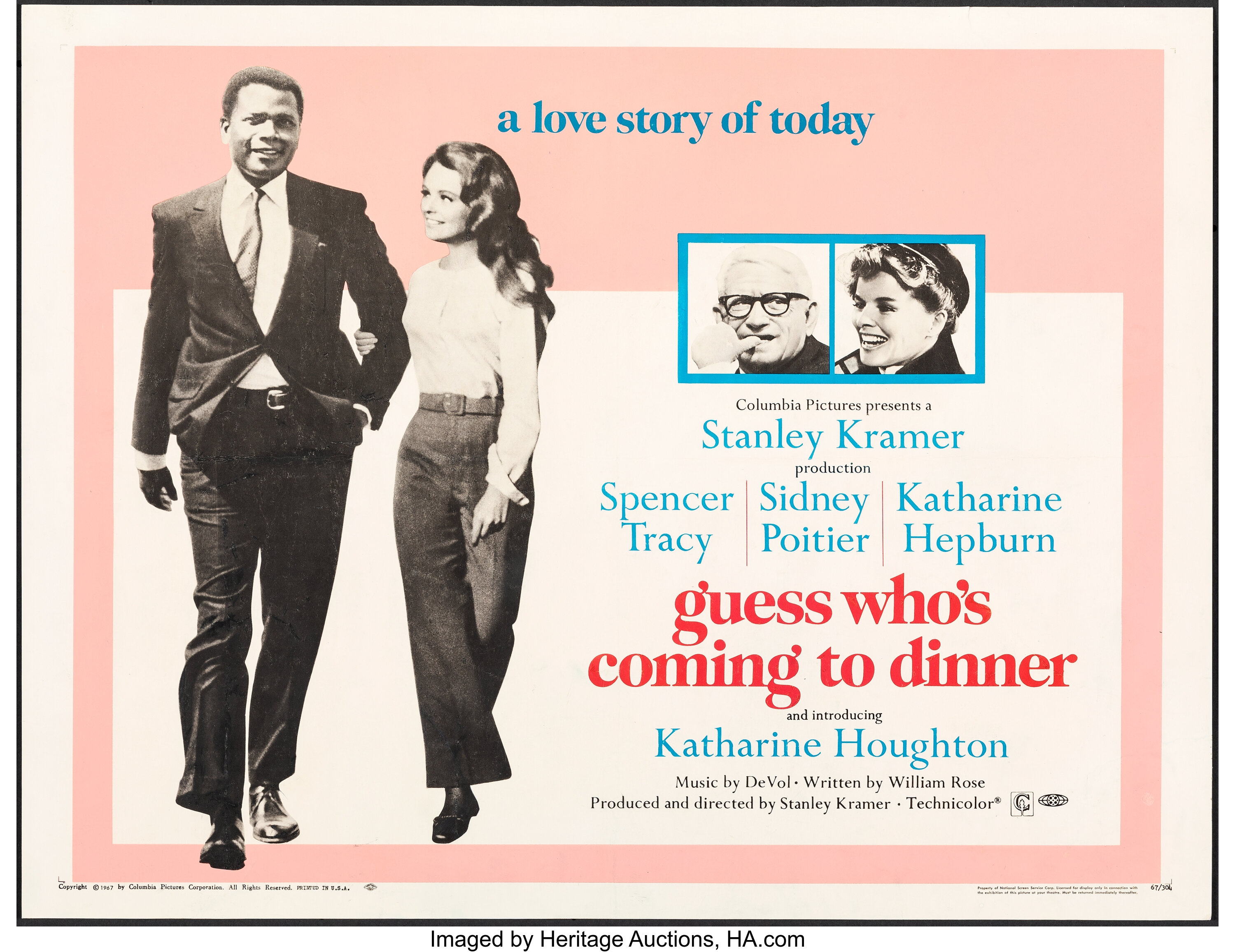 Guess Who's Coming to Dinner & Other Lot (Columbia, 1967). | Lot #52103 ...