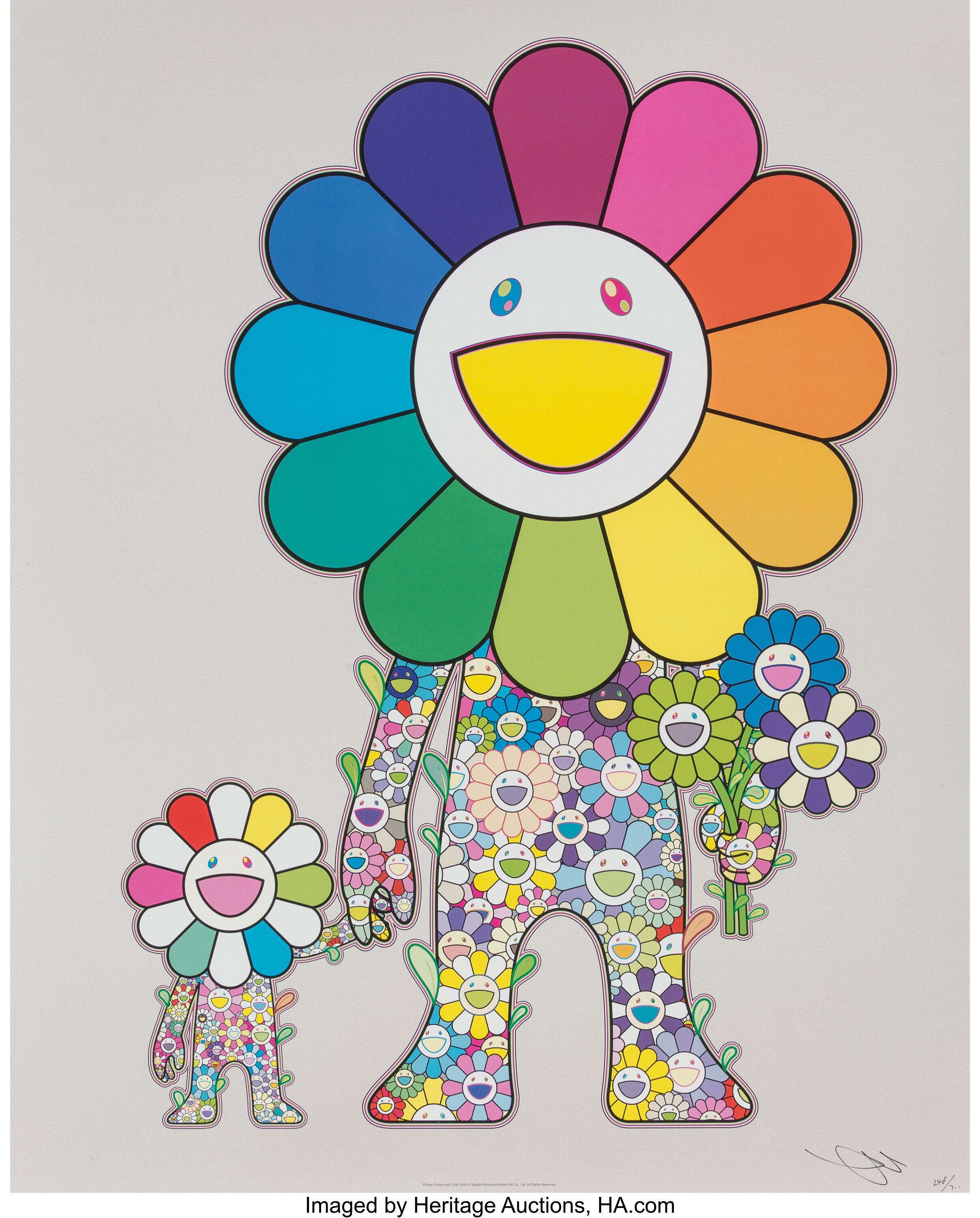 Takashi Murakami (b. 1962). Flower Parent and Child, 2019. Offset | Lot ...