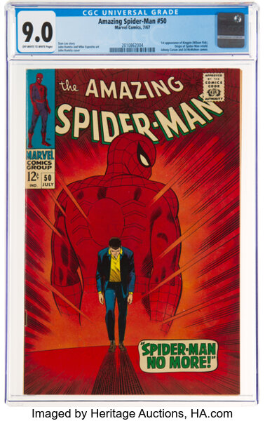 Silver Age (1956-1969):Superhero, The Amazing Spider-Man #50 (Marvel, 1967) CGC VF/NM 9.0 Off-white to white pages....